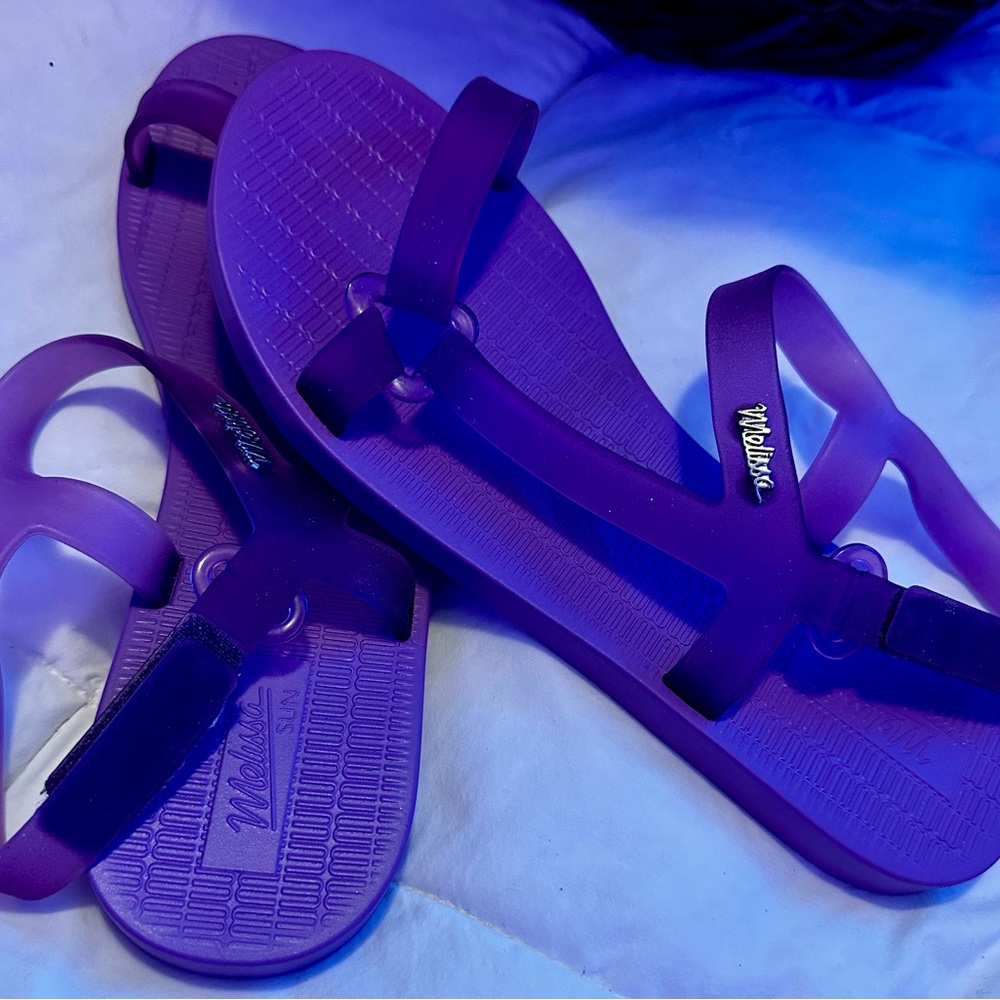 Melissa Vibrant Purple Strappy Sandals